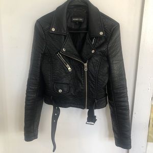 Members Only Cropped Vegan Leather Jacket